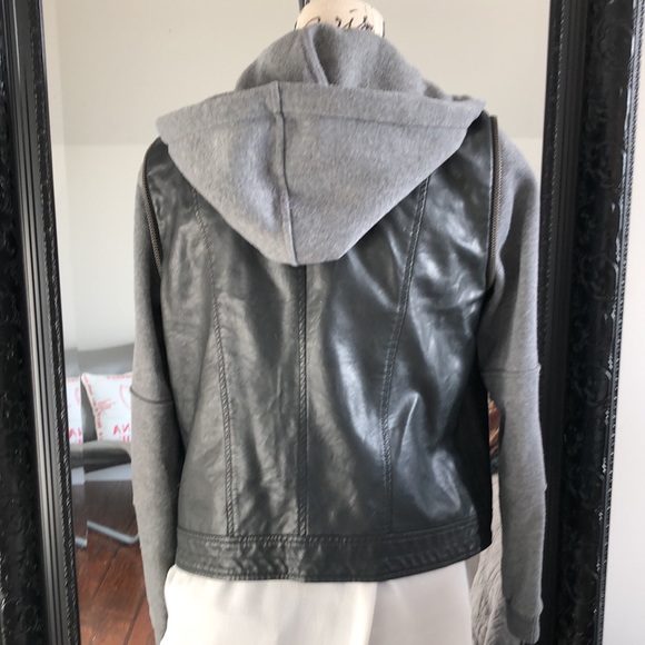 SzM pleather jacket , black and grey - Picture 7 of 7